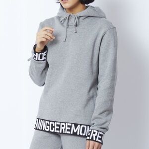 Opening Ceremony Grey French Terry Logo Hoodie Sweatshirt size large